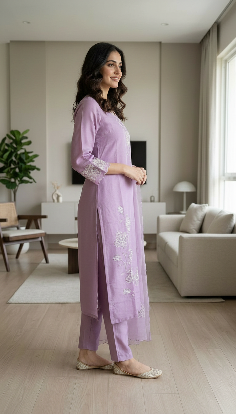 Dola Silk Hand Work Embroidered Stitched Suit PL HC002065 view 3