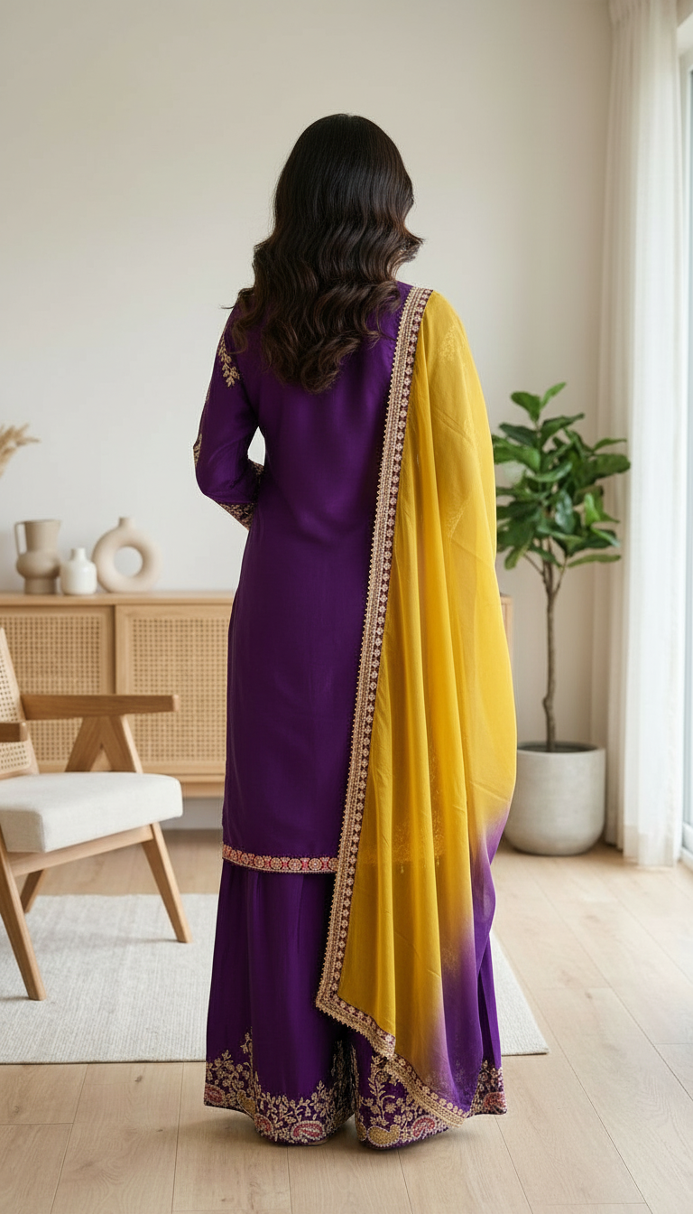 Elegant Embroidered Partywear Stitched Suit - 3312 / HC002129 view 7
