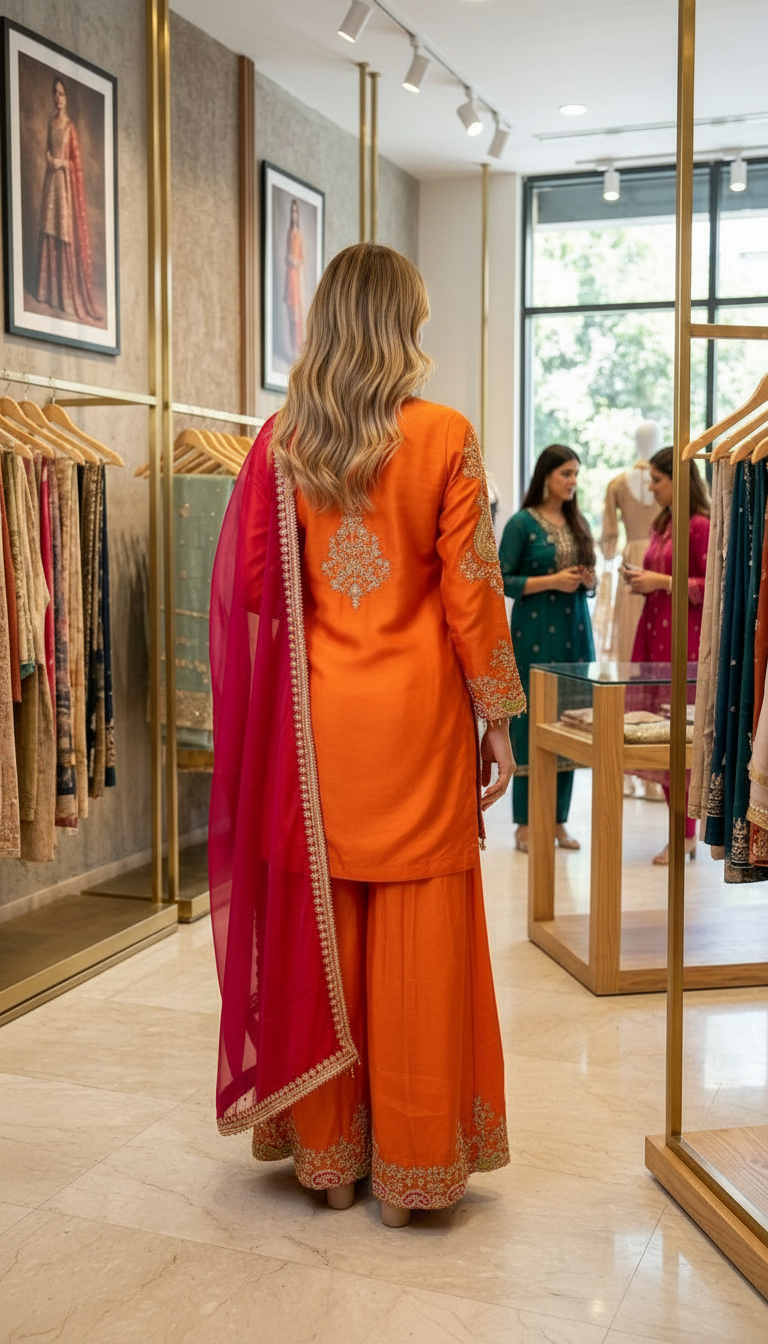 Elegant Embroidered Partywear Stitched Suit - 3311/ HC002129 view 5