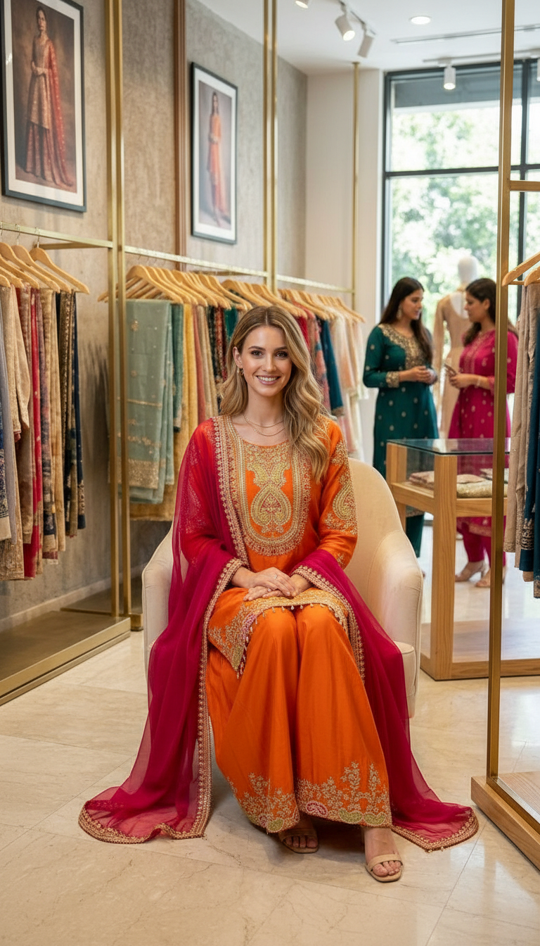 Elegant Embroidered Partywear Stitched Suit - 3311/ HC002129 view 7