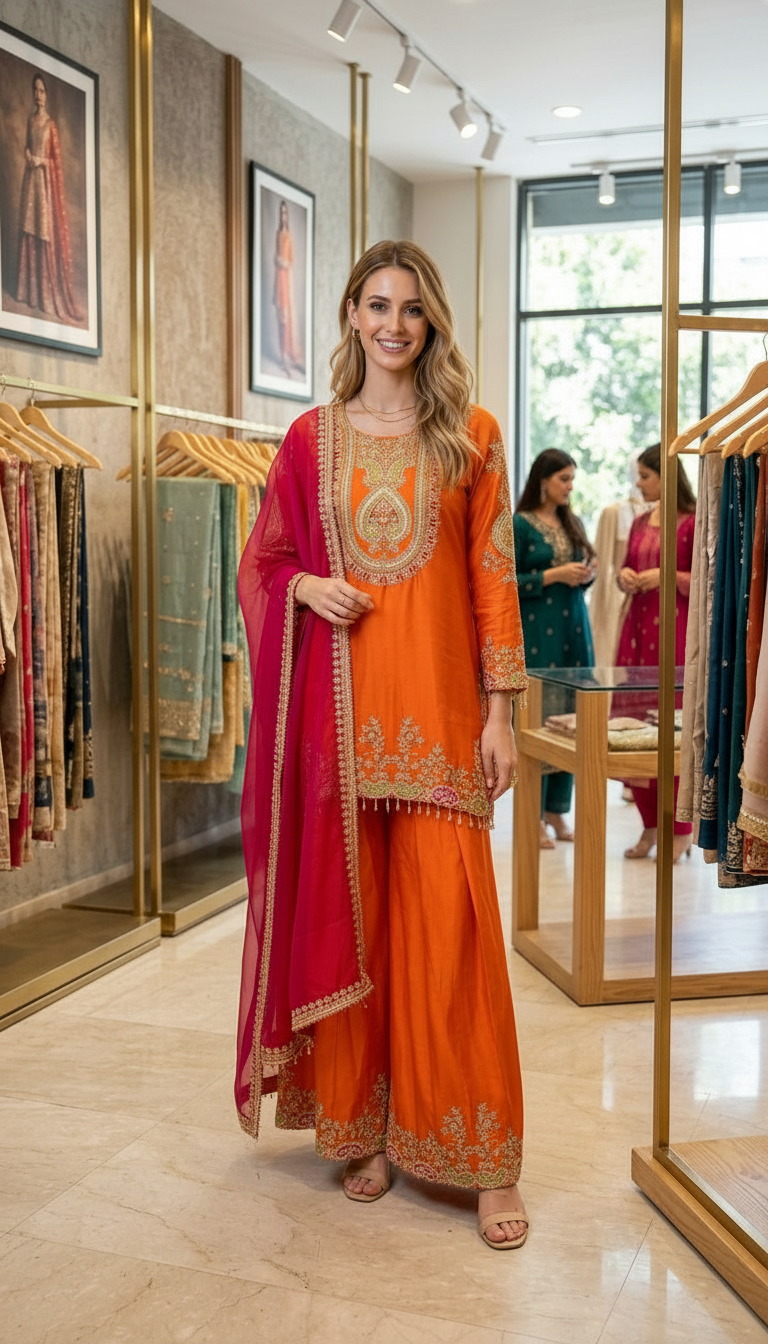Elegant Embroidered Partywear Stitched Suit - 3311/ HC002129 view 3