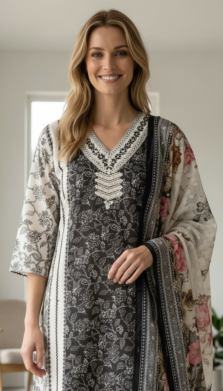 Elegant Kota Khadi Printed Cotton Stitched Suit 245 - Xl / HC002536 view 4