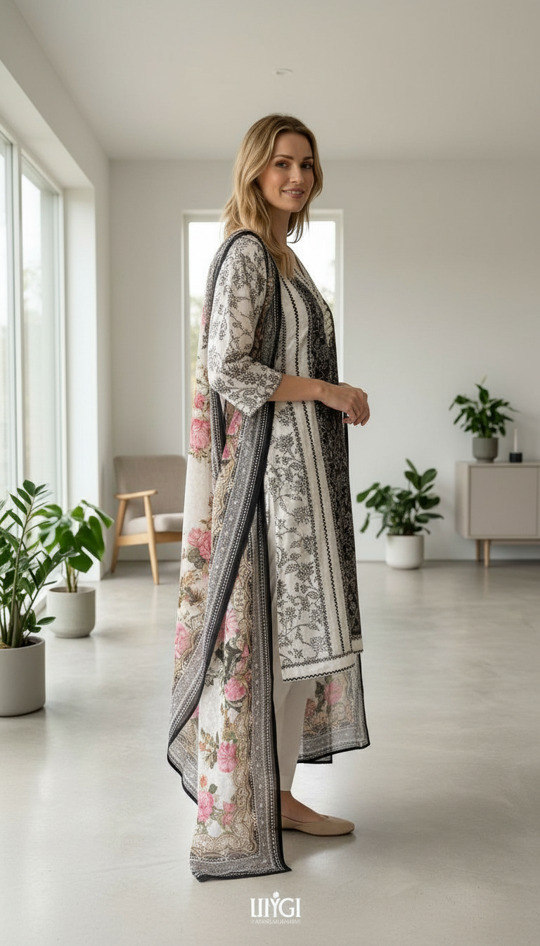 Elegant Kota Khadi Printed Cotton Stitched Suit 245 - Xl / HC002536 view 3