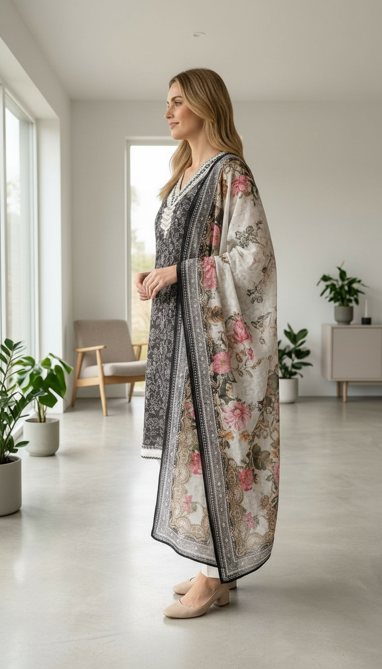 Elegant Kota Khadi Printed Cotton Stitched Suit 245 - Xl / HC002536 view 2