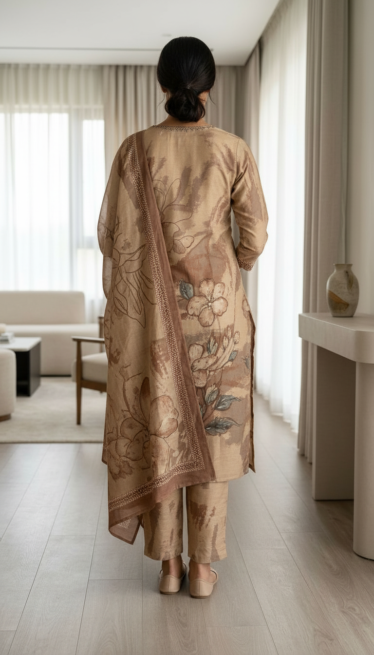 Embroidered Design Work Khadi Cotton Stitched Suit  233 - XXL / HC002542 view 6