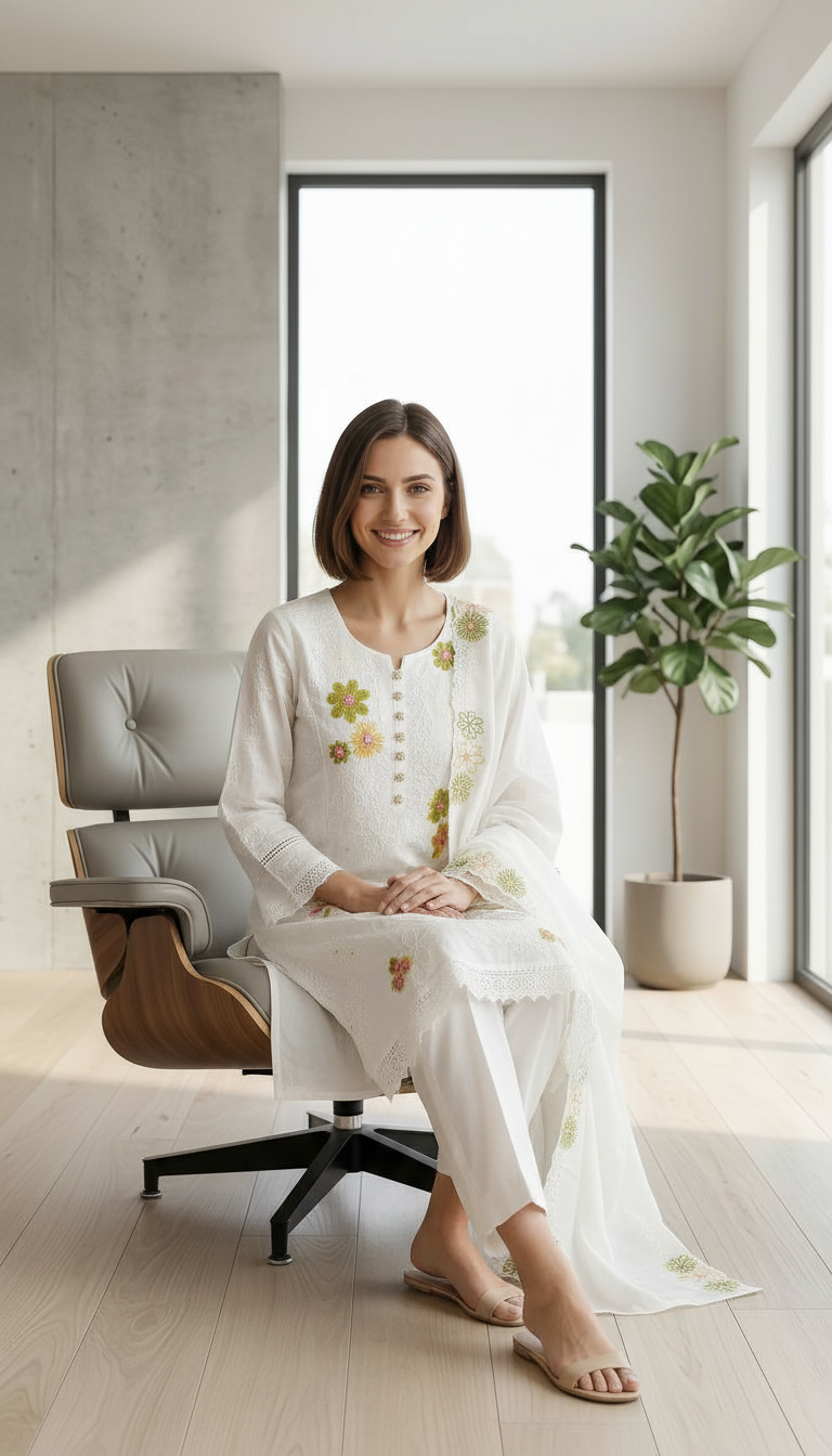 Embroidered Work Stylish Stitched Suit 142 / HC002541 view 5