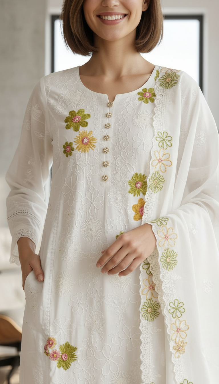 Embroidered Work Stylish Stitched Suit 142 / HC002541 view 4