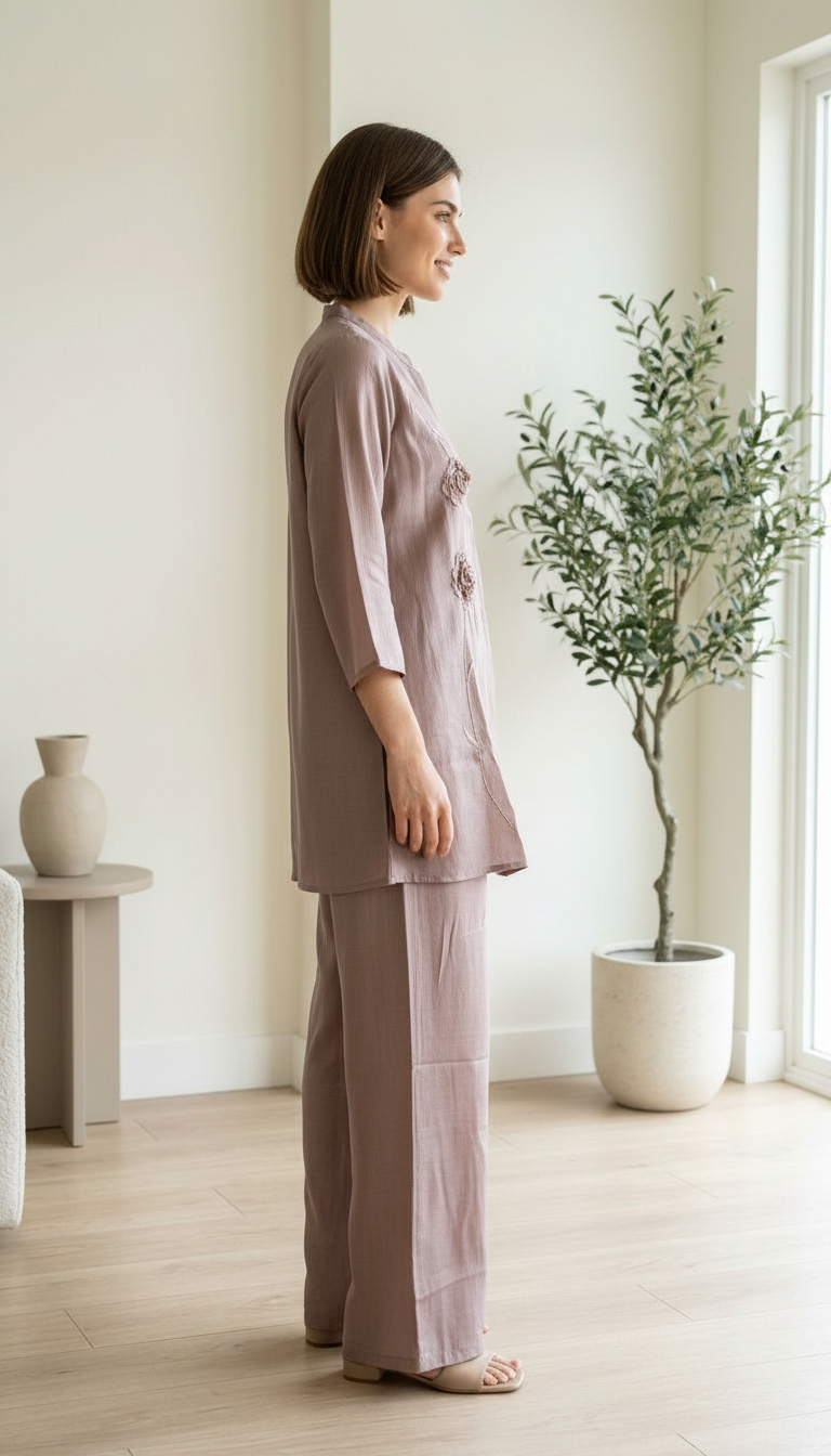 Satin Cotton Desiner Cord Suit - Piyasi A 177/ HC002551 view 4