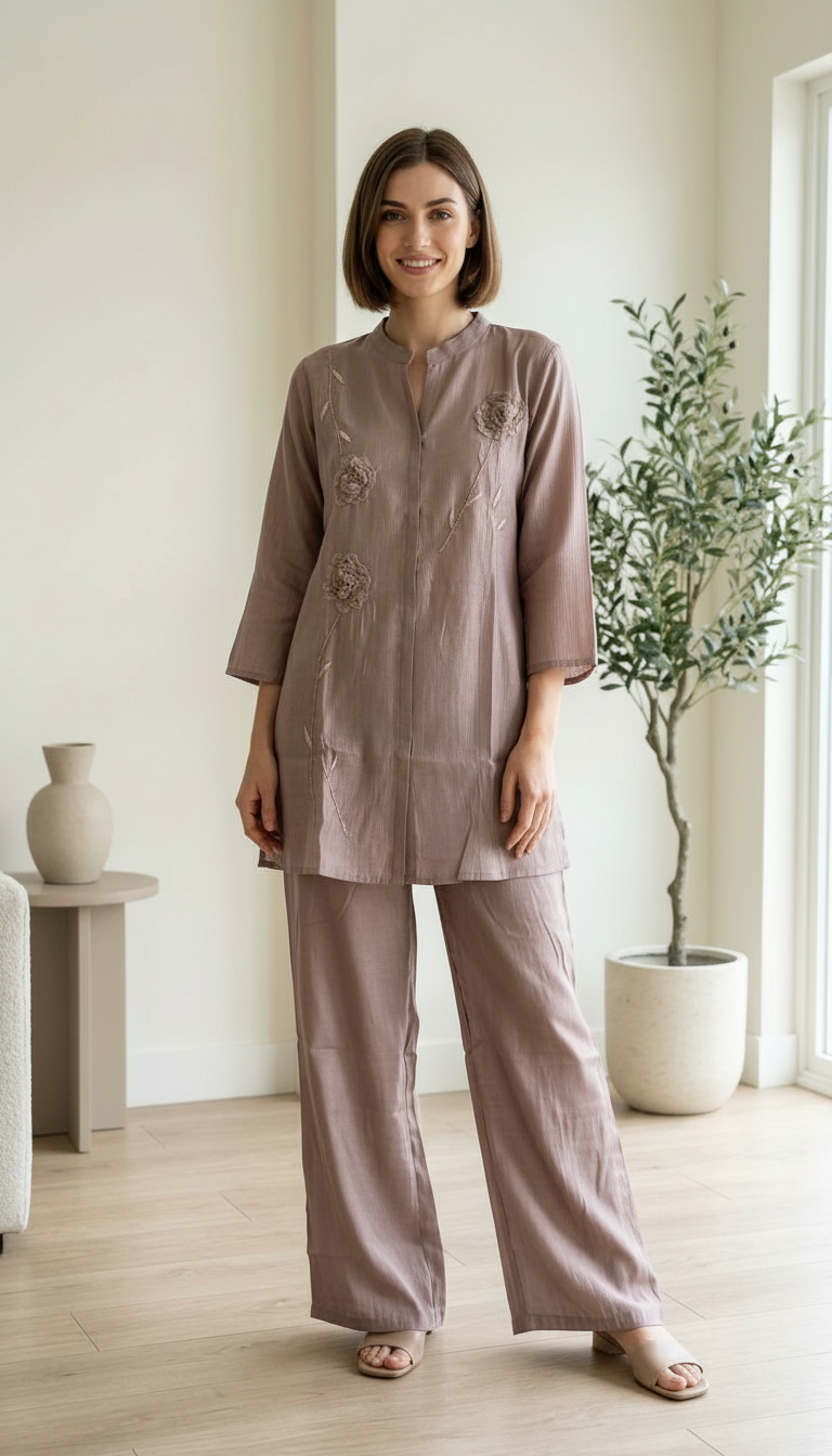 Satin Cotton Desiner Cord Suit - Piyasi A 177/ HC002551 view 3