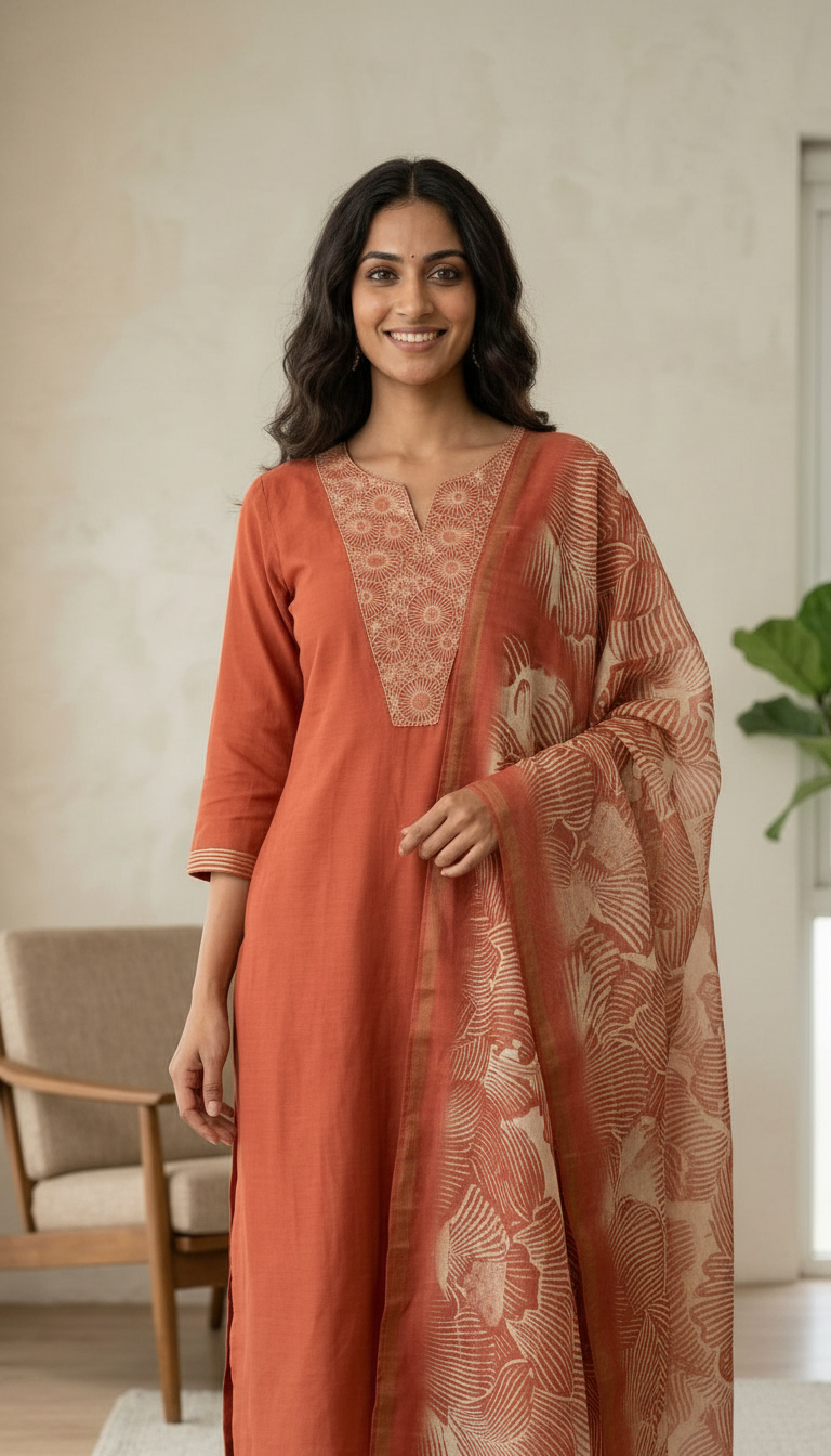 Ethnic Stitched Fancy Suit - 4115 / HC002566 view 5