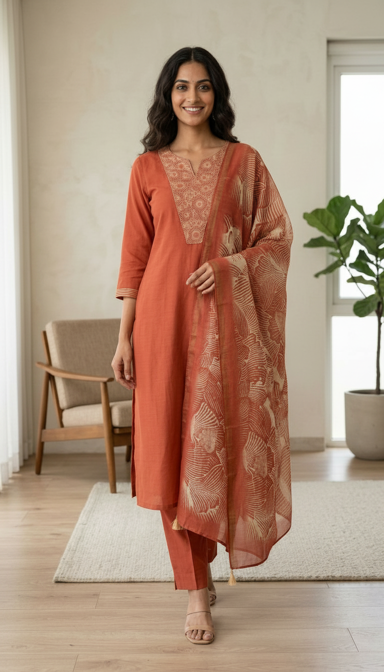 Ethnic Stitched Fancy Suit - 4115 / HC002566 view 3
