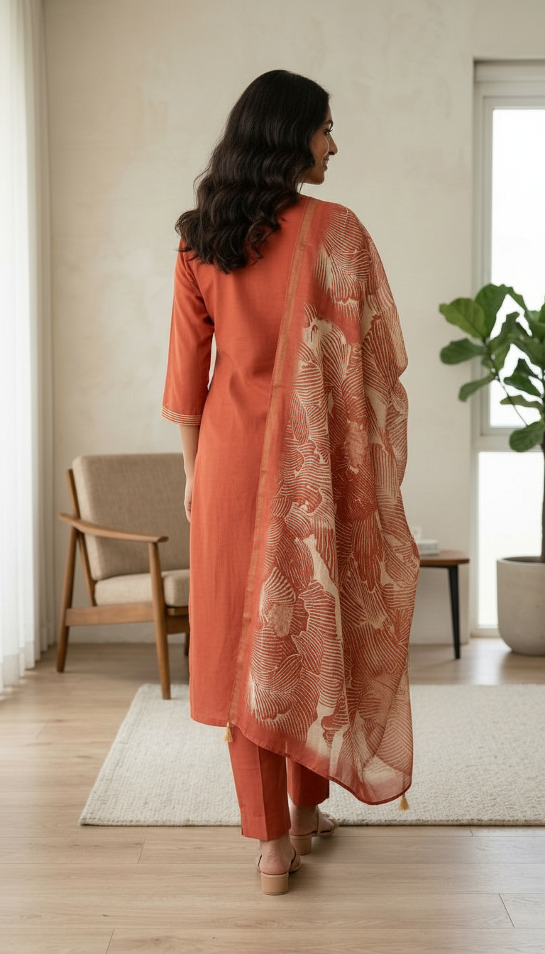 Ethnic Stitched Fancy Suit - 4115 / HC002566 view 6