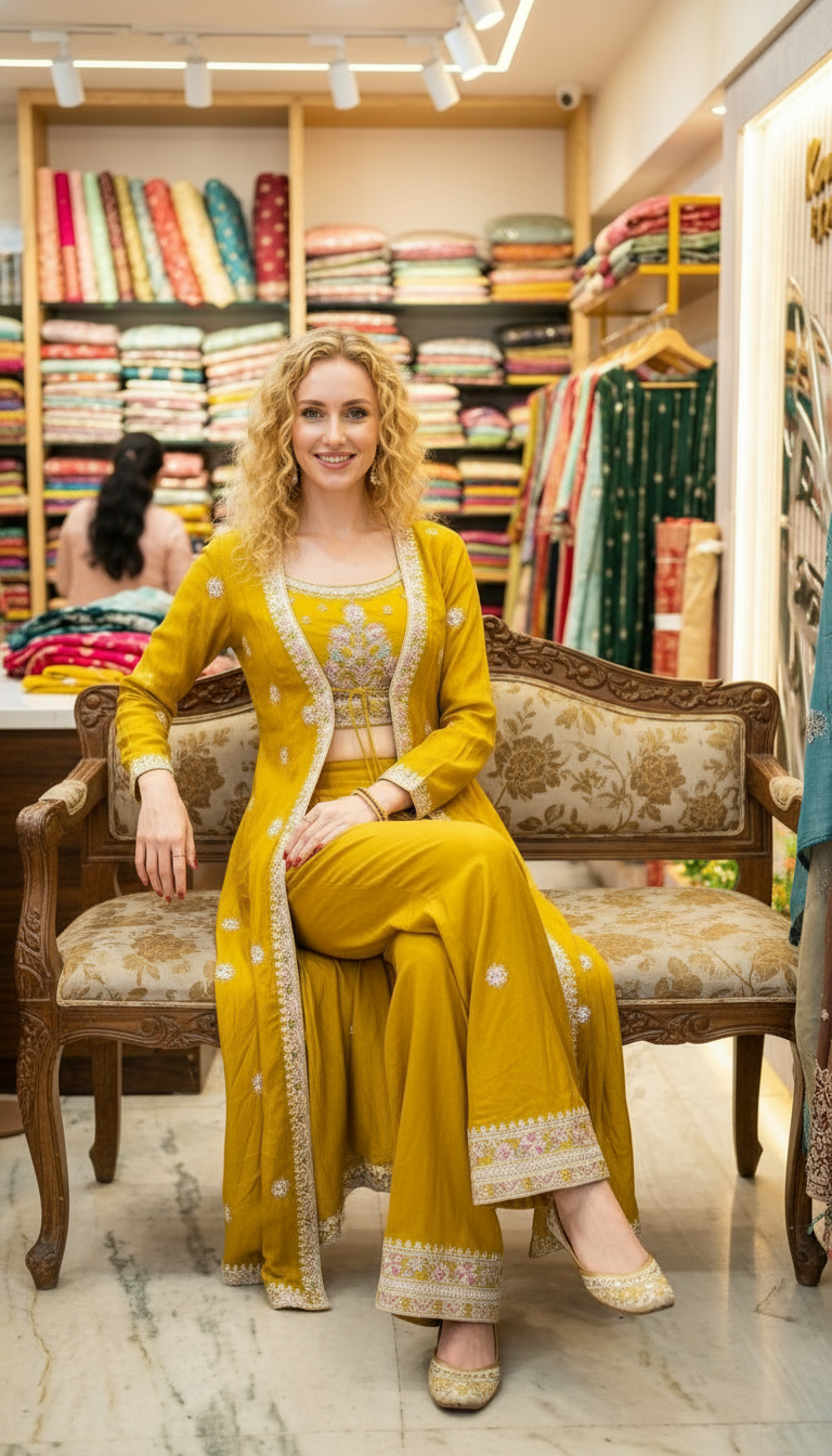 Stylish And Fancy Heavy Embroidered Chiffon Sharag Suit - 1533 - A / HC001087 view 6