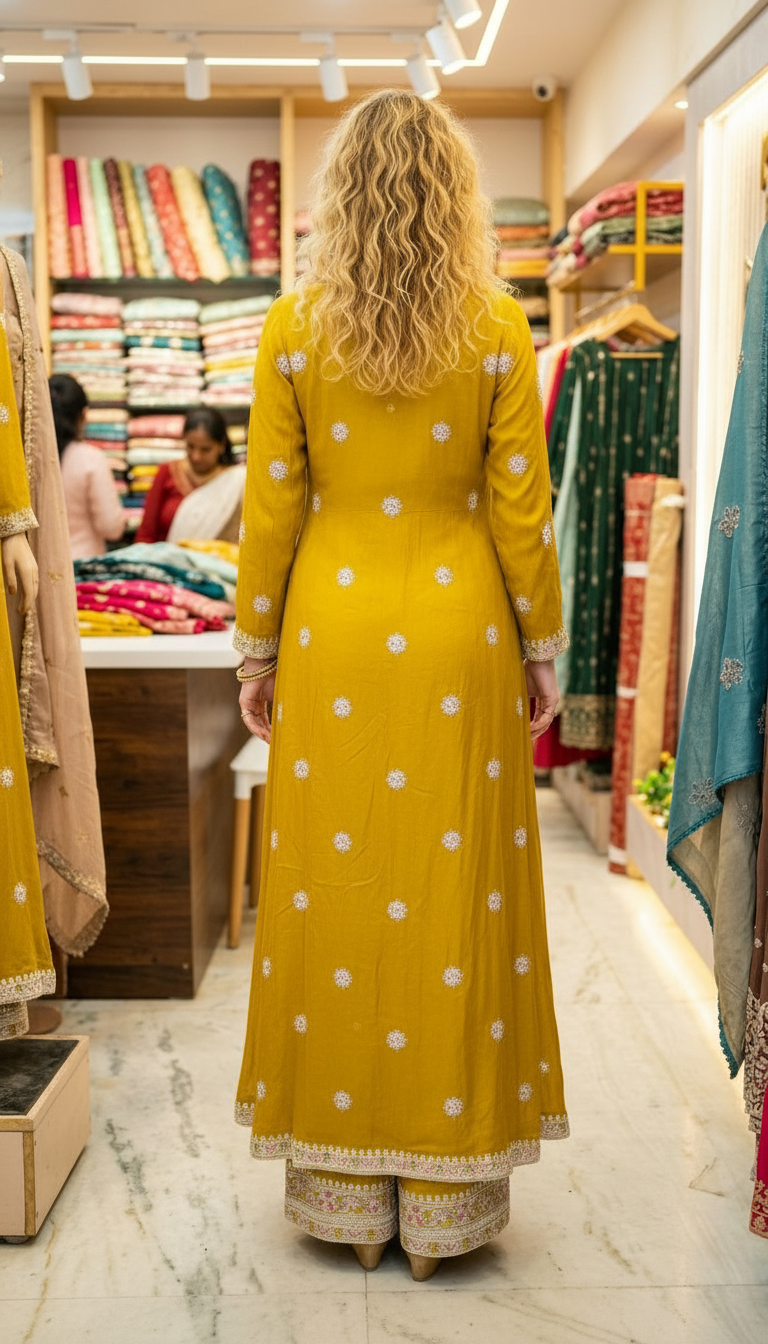 Stylish And Fancy Heavy Embroidered Chiffon Sharag Suit - 1533 - A / HC001087 view 4