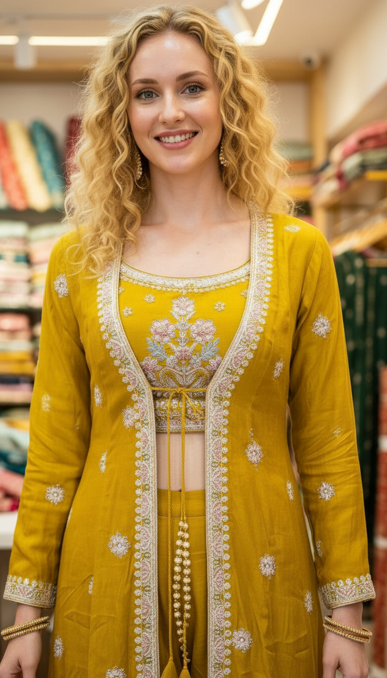 Stylish And Fancy Heavy Embroidered Chiffon Sharag Suit - 1533 - A / HC001087 view 5