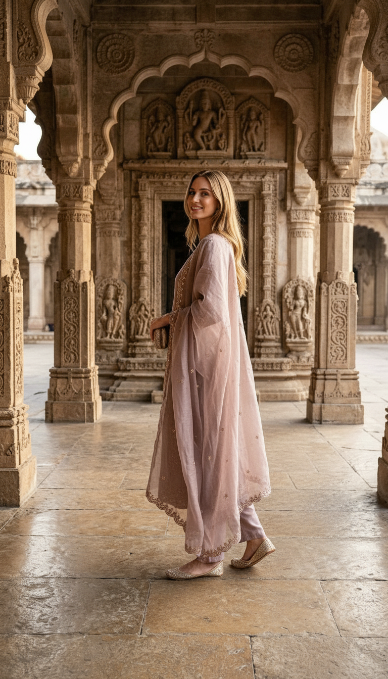 Hand Work Stylish Embroidered Tissue Silk Unstitched Suit - Purple / HC002627 view 3