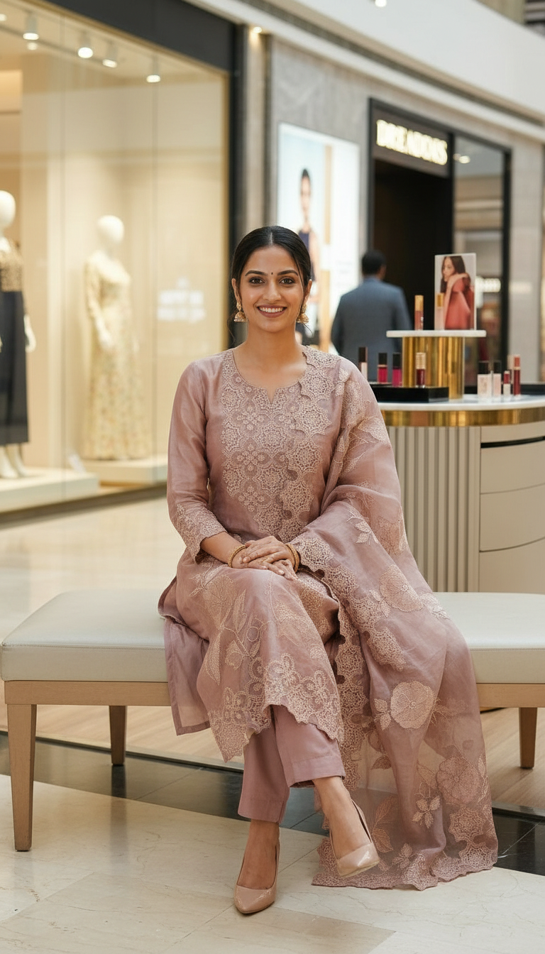 Elegant & Fancy Heavy Embroidered Tissue Silk Unstitched Suit - 089 - B / HC002634 view 6