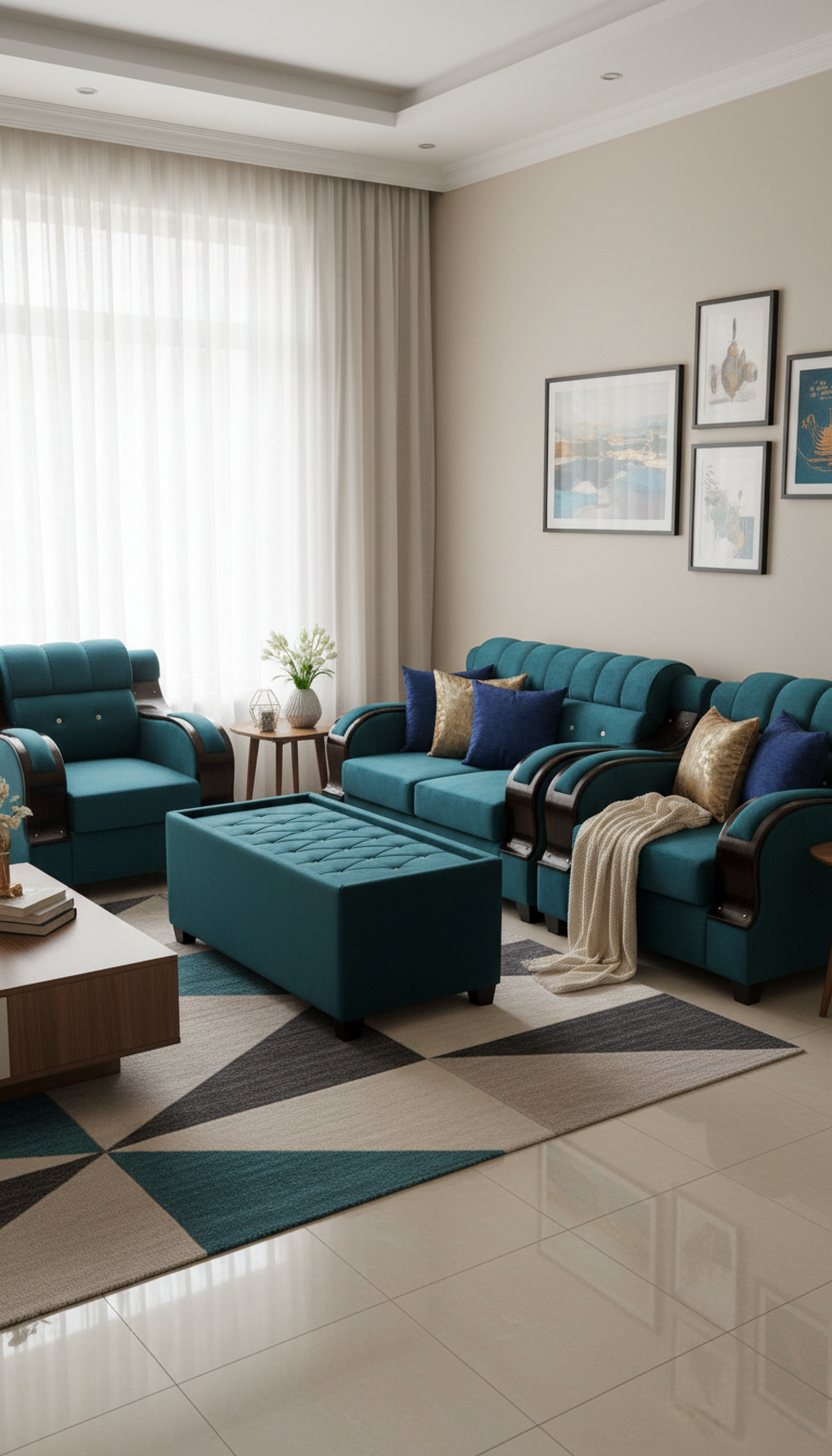 Luxury Velvet Sofa Set