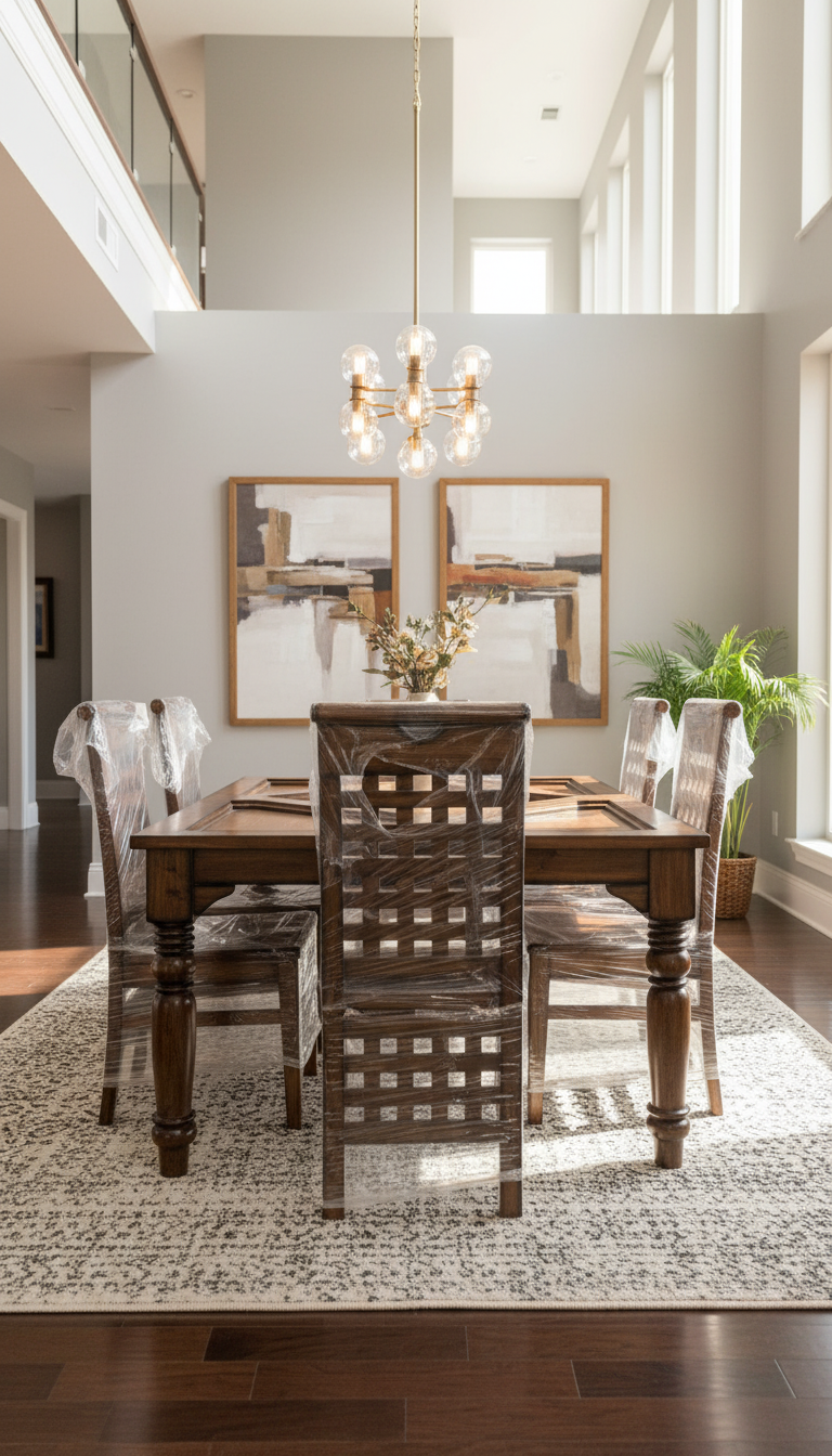 Wooden Dining Set Sagwan Wood With Glass
