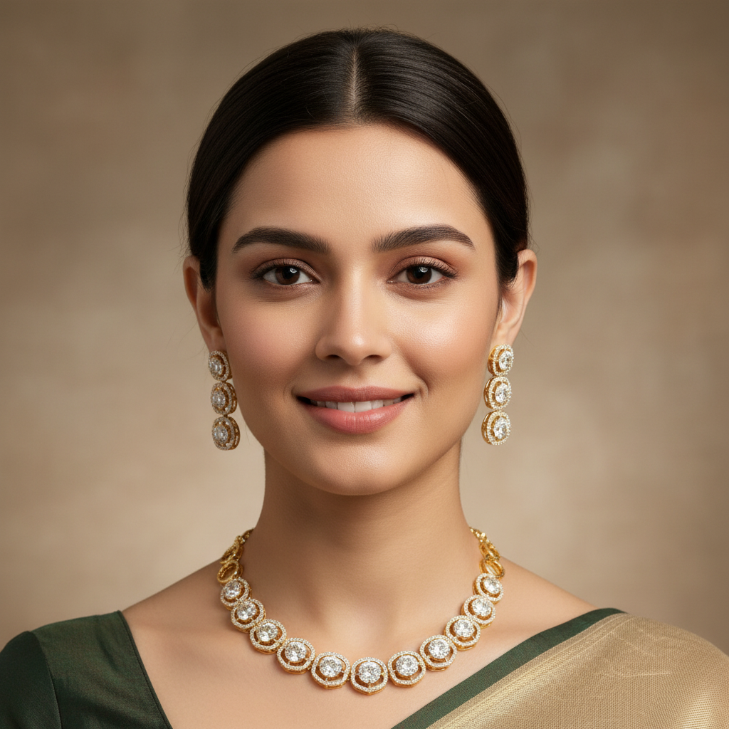 Elegant Minimalist Necklace Set (925 Silver) view 2