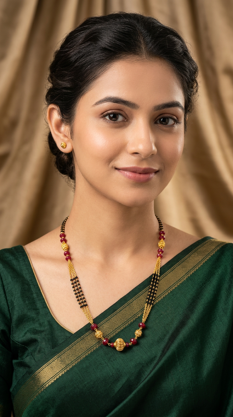 Scarlet Noir Mangalsutra (925 Silver) view 2