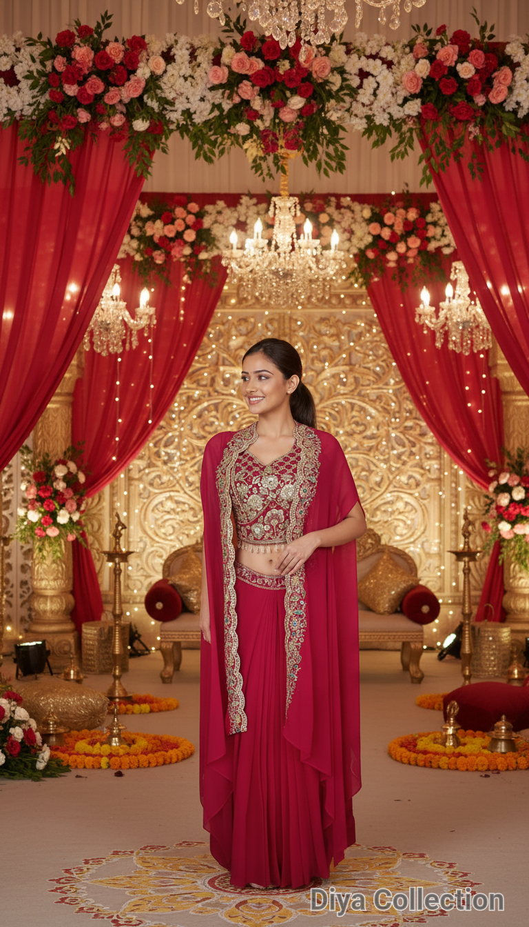 Designer Ethnic Gown by Diya Collection