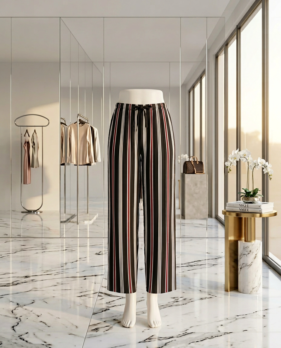 Striped Wide-Leg Pants view 2