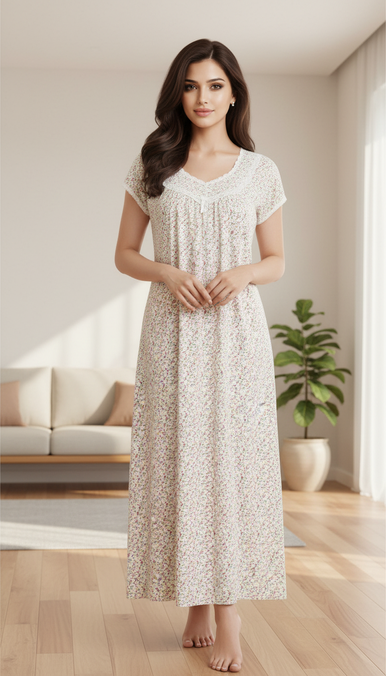 Floral Maxi Nightgown view 6