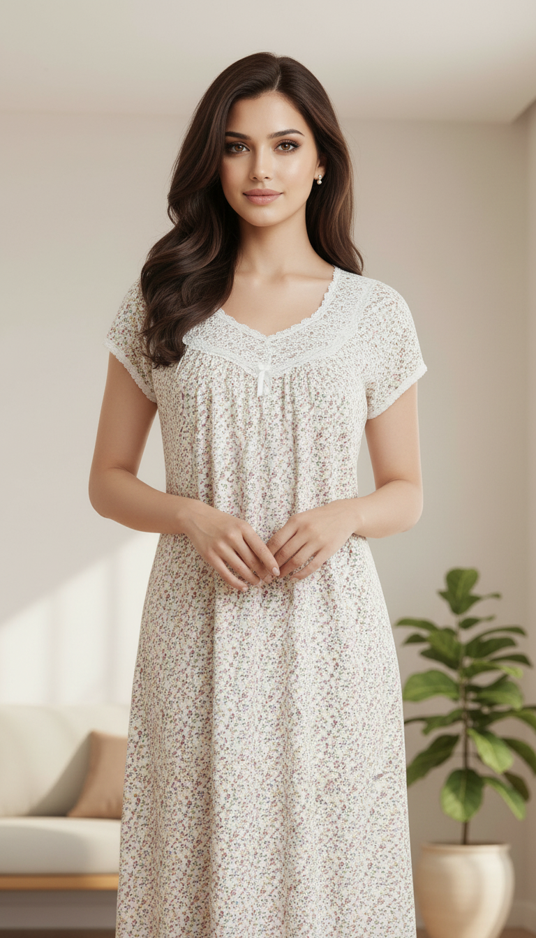 Floral Maxi Nightgown view 4