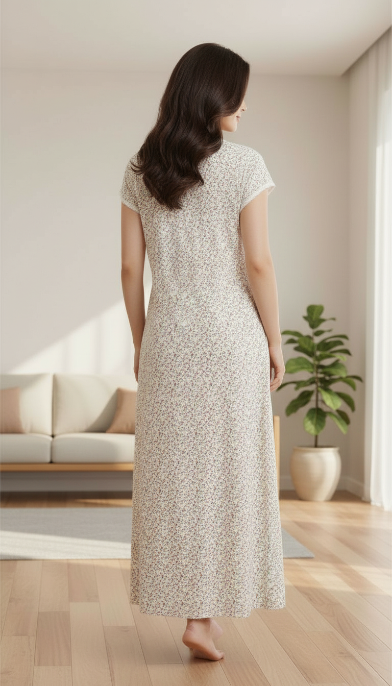 Floral Maxi Nightgown view 2