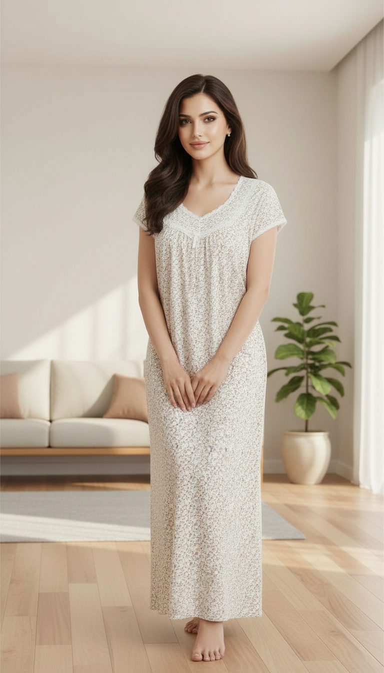Floral Maxi Nightgown view 5
