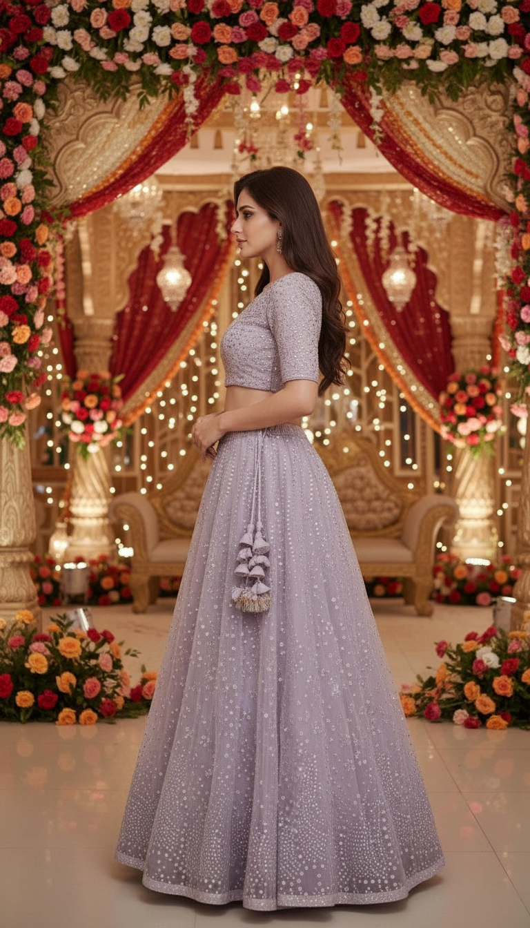 Embroidered Lehenga Set view 2