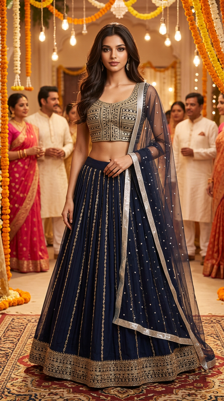 Embroidered Lehenga Choli view 6