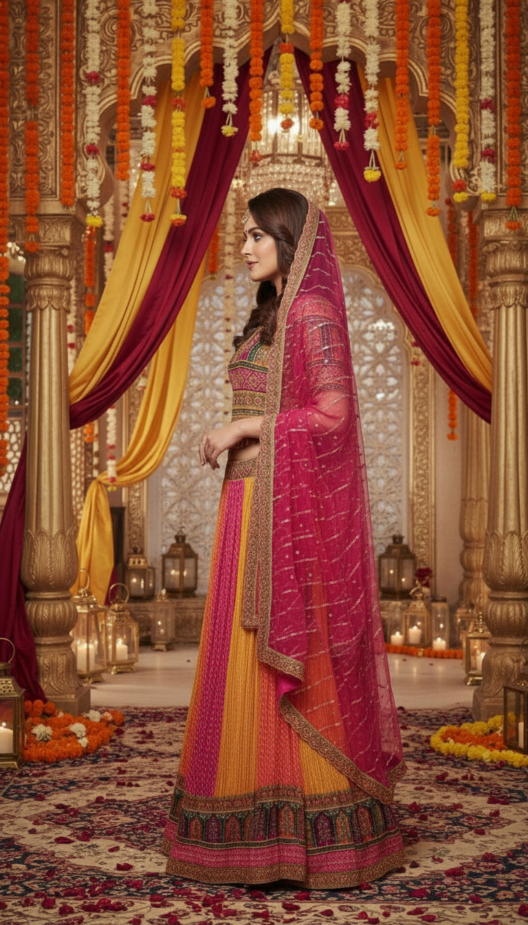 Embroidered Lehenga Choli Set view 2