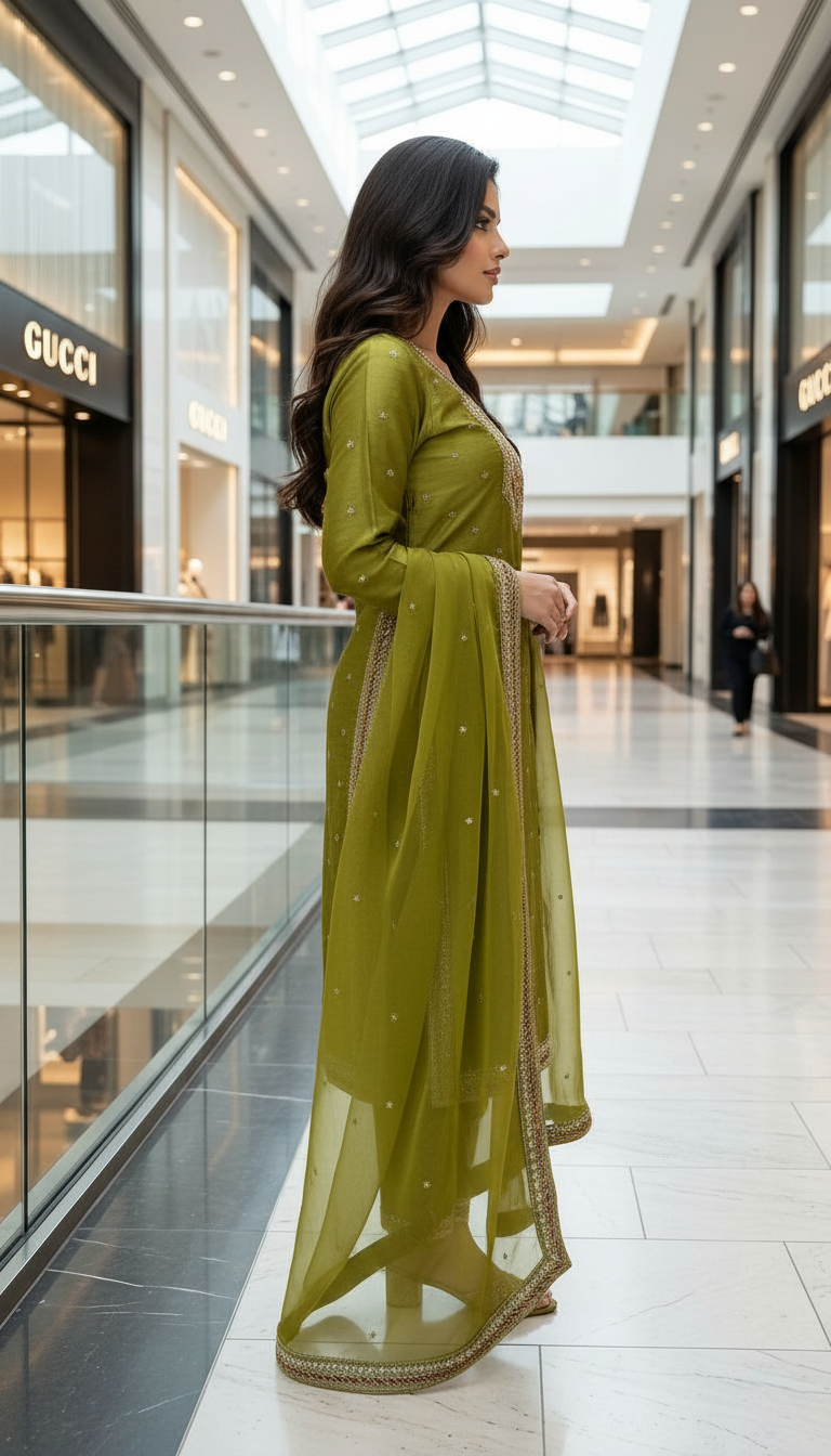 Elegant Embroidered Kurta Set view 2