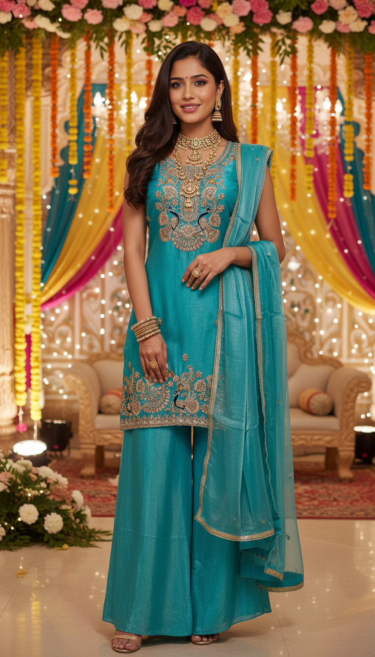 Elegant Embroidered Suit Set view 5