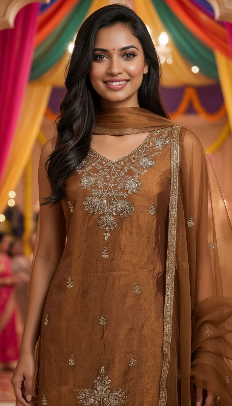 Embroidered Kurta Sarara  Set view 2