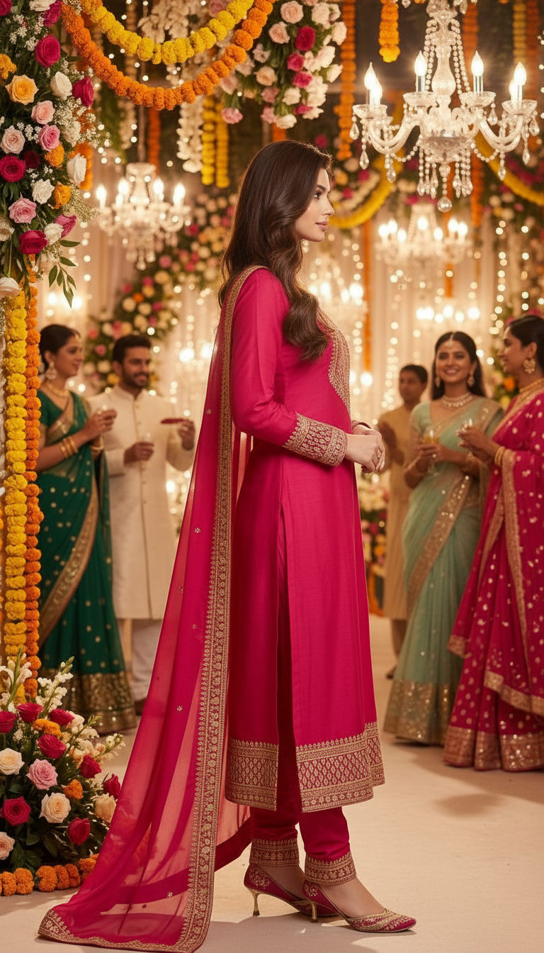 Elegant Embroidered Anarkali Suit view 2