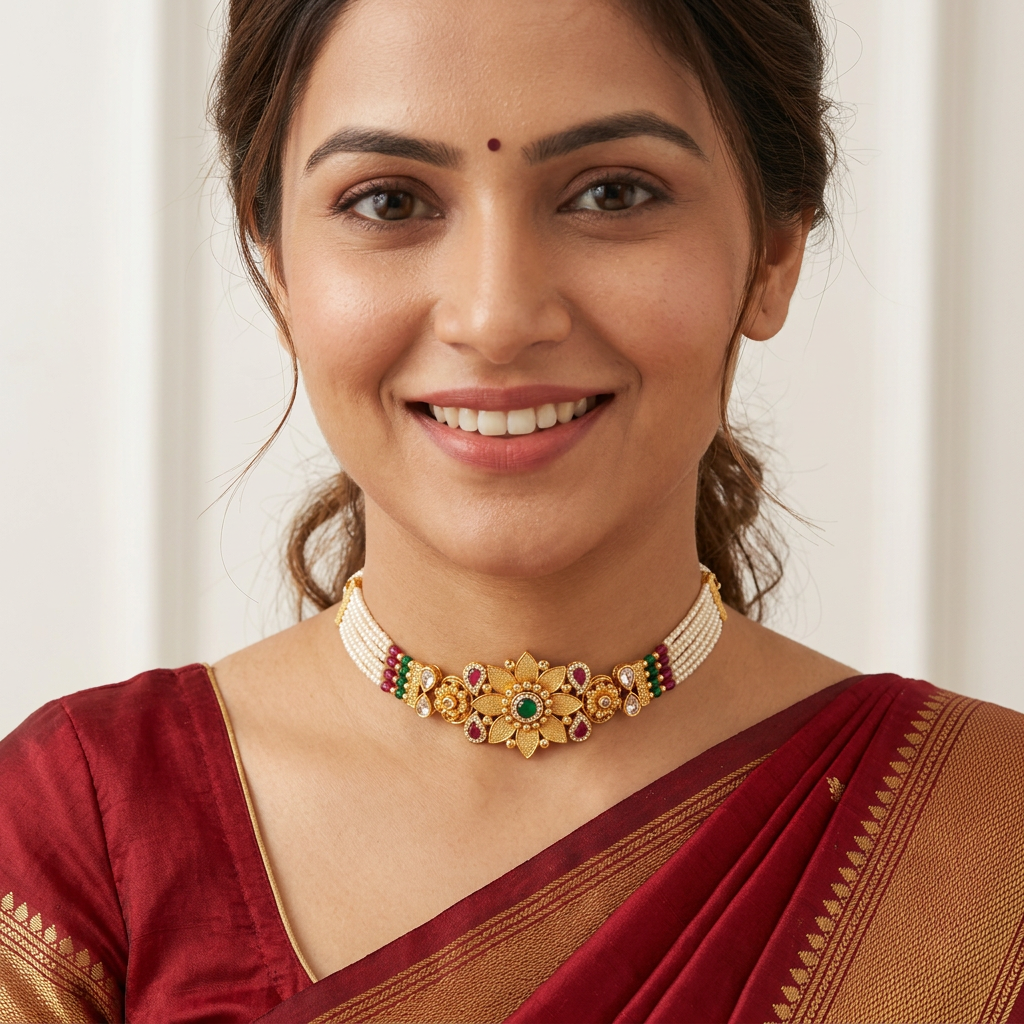 Traditional Pearl Choker Set