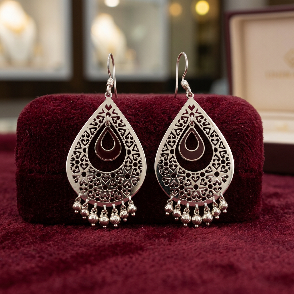 Teardrop Filigree Earrings