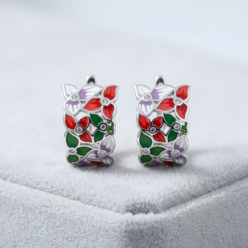 Festive Floral Earrings