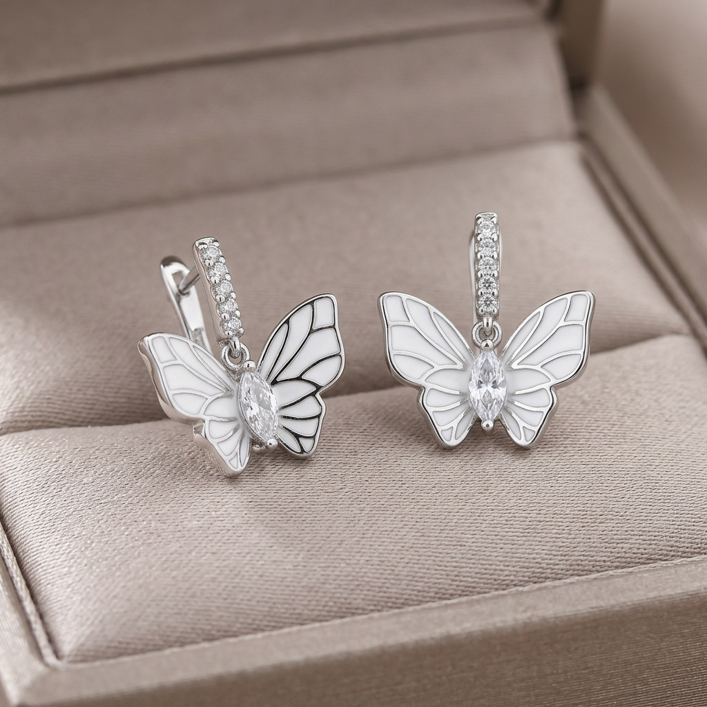 Butterfly Silver Earrings