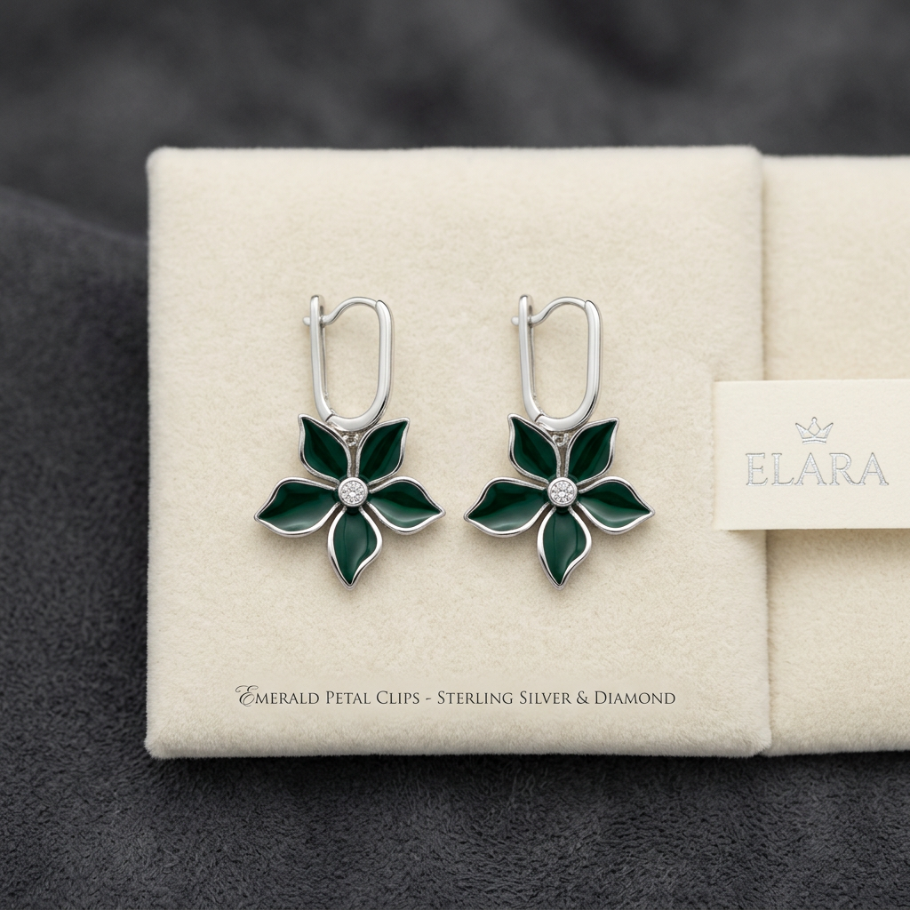 Silver Flower Earrings