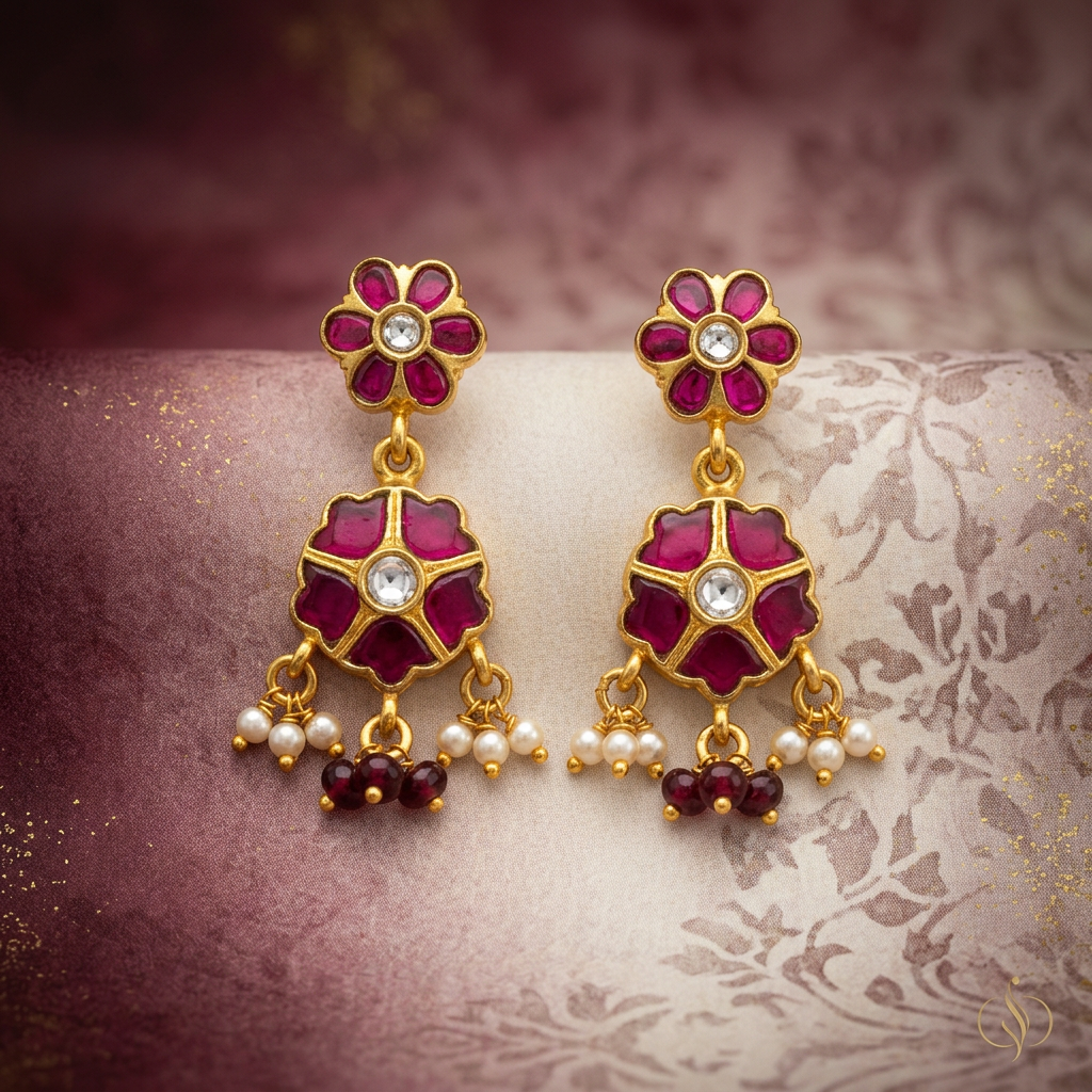 Floral Dangle Earrings