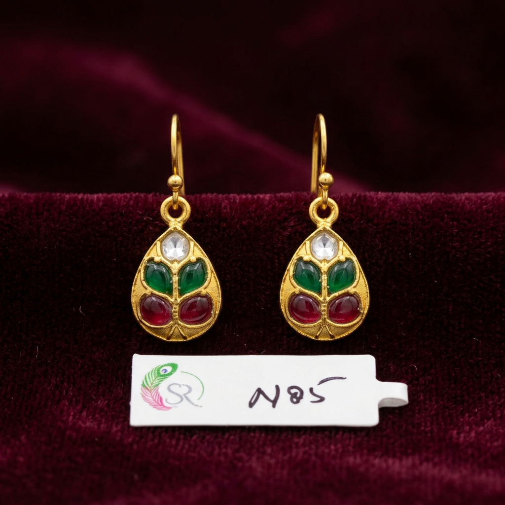 Gold Plated Multicolor Earring