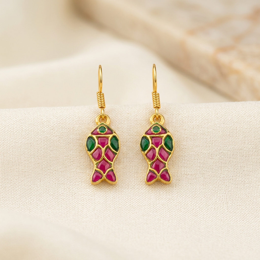 Gold-Plated Hanging Earring