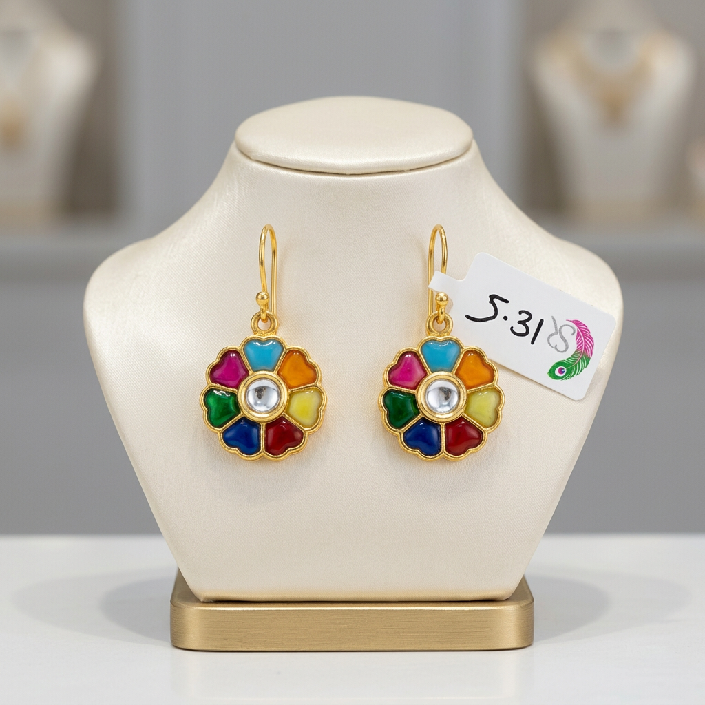 Colorful Floral Earrings
