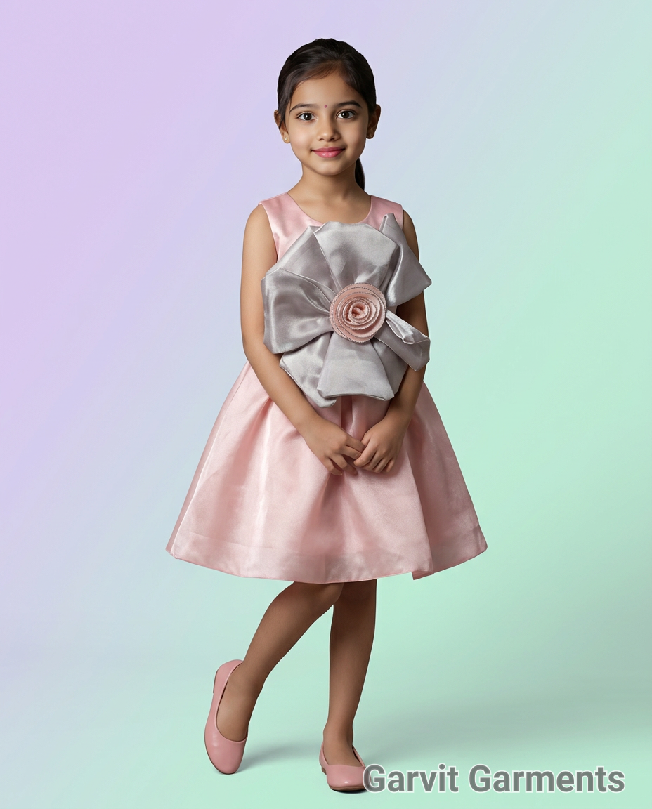 Pink Floral Bow Dress