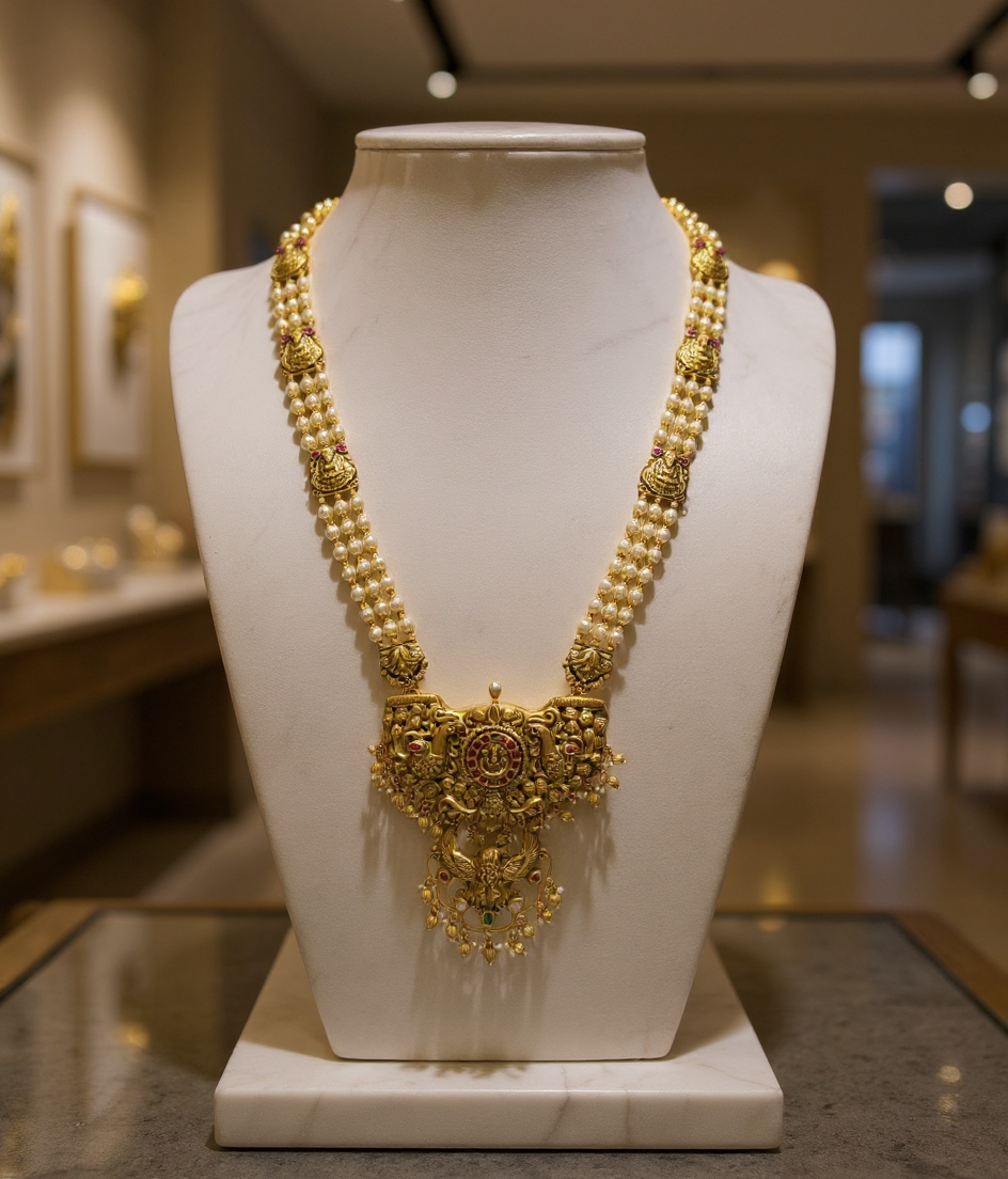 Gold Nakash Pearl Necklace