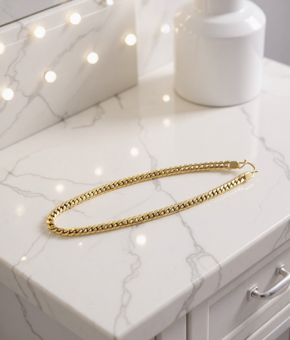 Gold Cuban Chain view 2